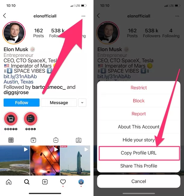 How To Find Copy Instagram Profile Link On Iphone Mac And Pc 2021