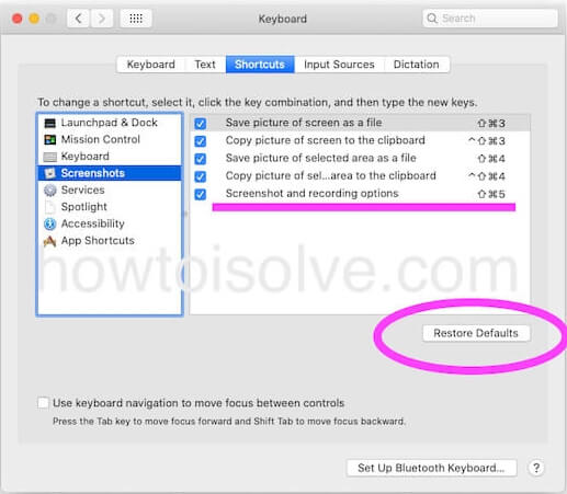 Mac Screenshot Keybord shortcuts