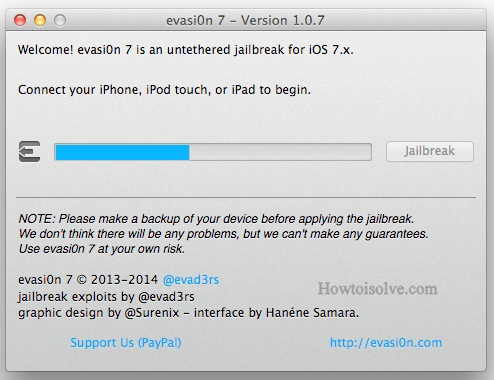 installation pics of EvasiOn 7,install cydia in iPhone