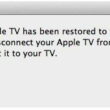 Update and restore Apple TV software using iTunes successfully