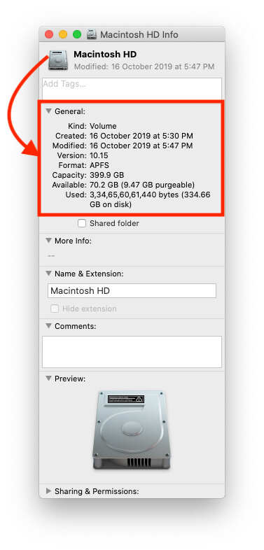 know the Volume Details for Mac Drive
