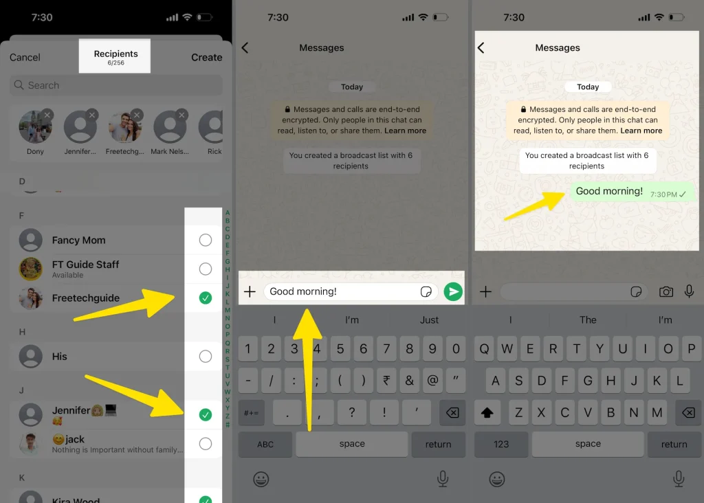 Create Broadcast Group in WhatsApp