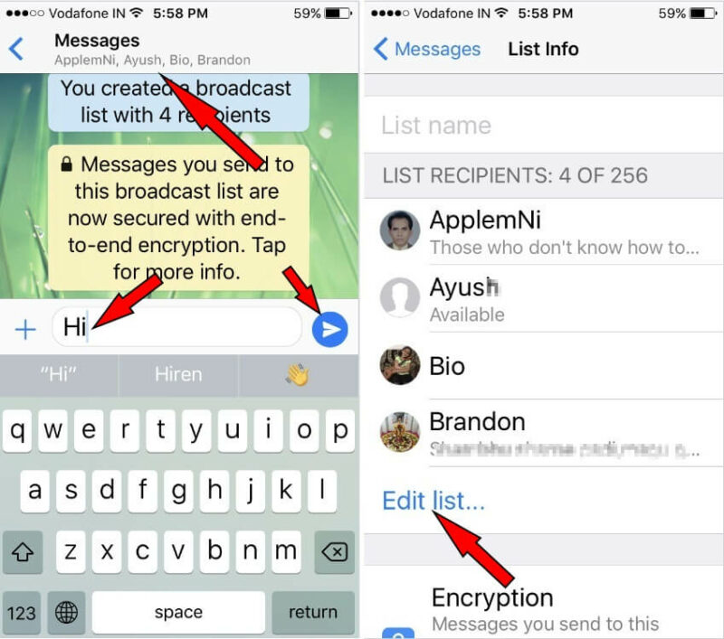How to Send message to multiple contacts in WhatsApp on iPhone 2023