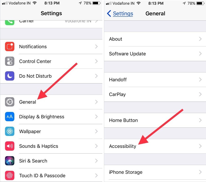 Settings of Enable LED FLash for Alerts in iOS 11 or later iPhone