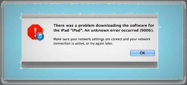 How to Fix error 9006 when update your iPhone or iPad