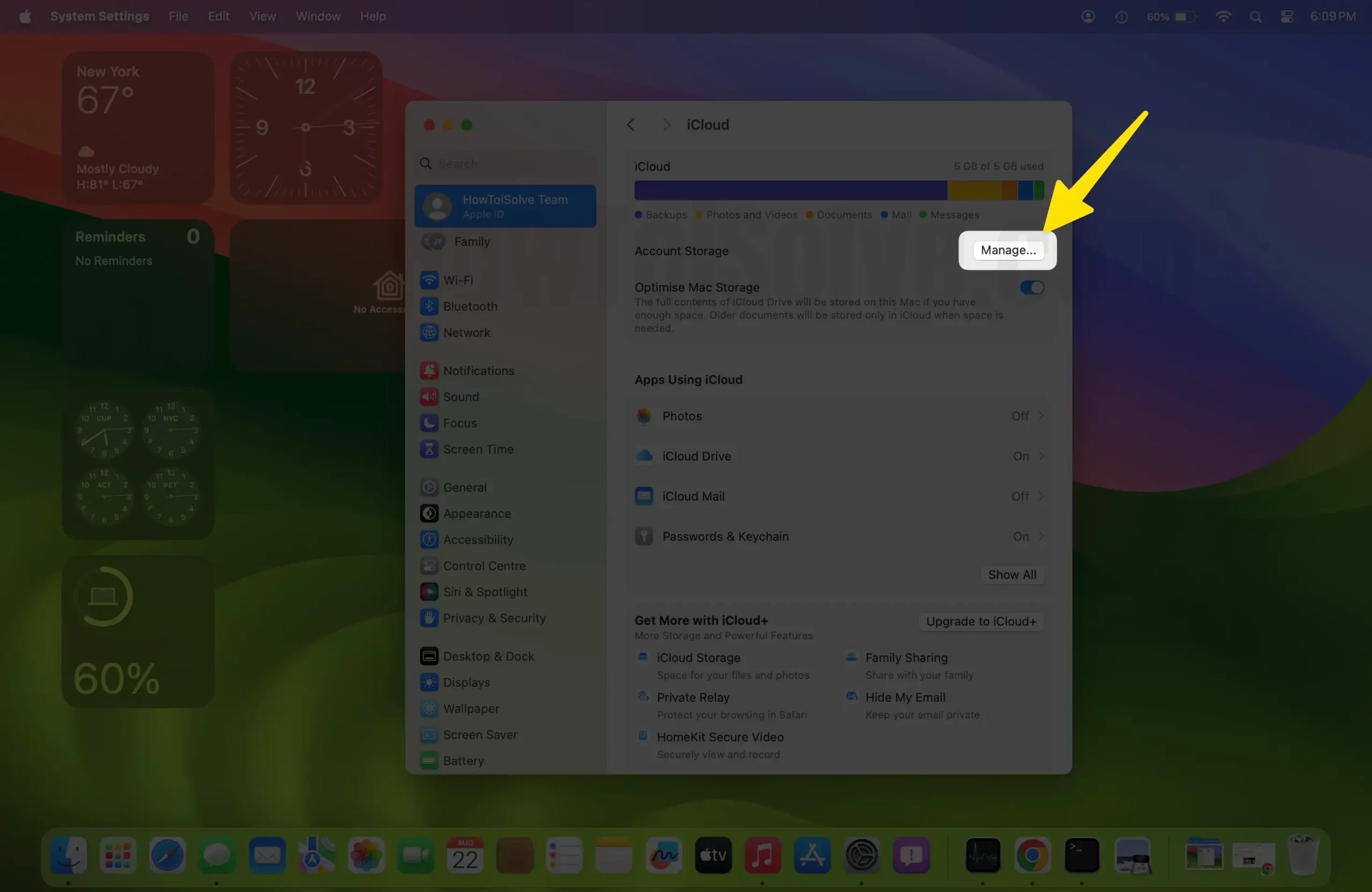 Manage iCloud Settings on Mac