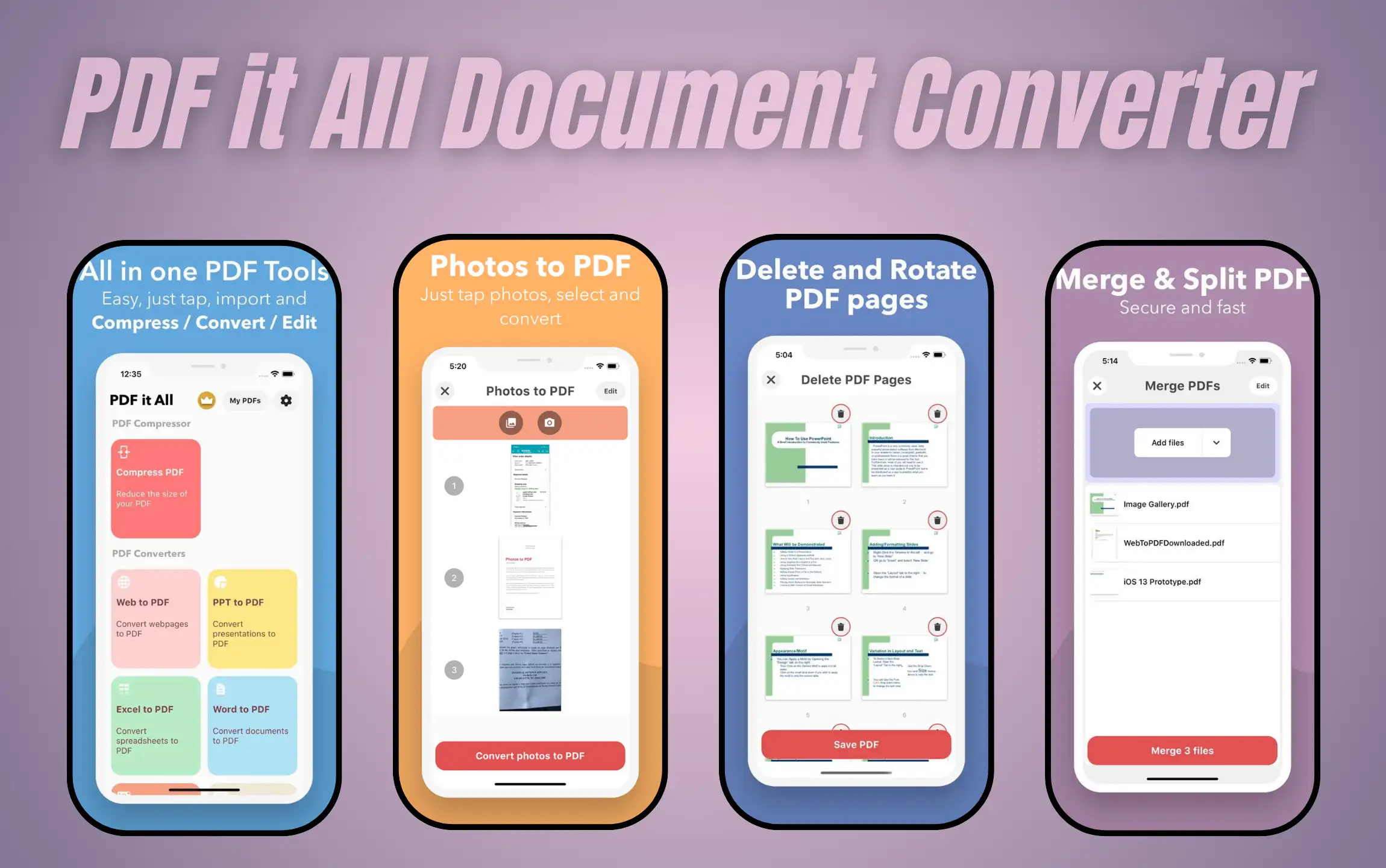 PDF it All Document Convert Word to PDF on iPhone and iPad