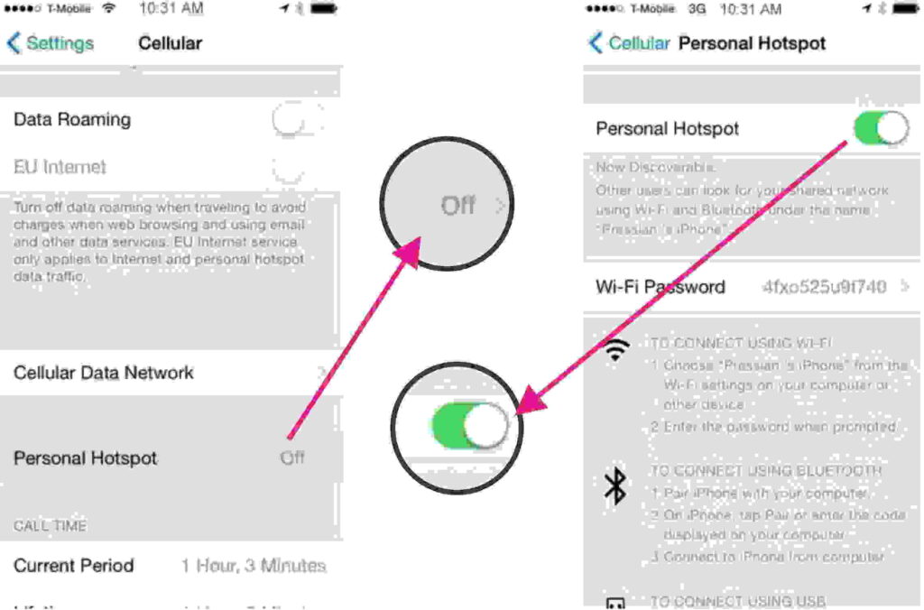 Setup iPhone as a Mobile hotspot in iOS 8