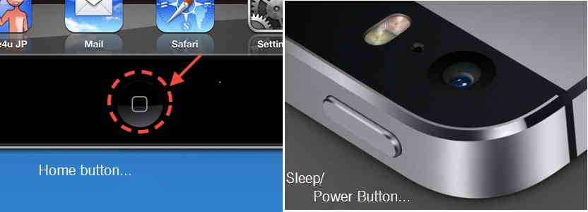 Sleep - Power button and Home button in iPhone - iPad - iPod touch