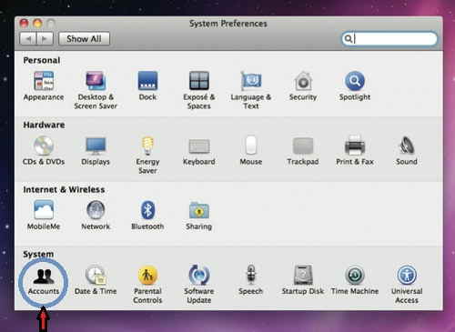 You can see this screen from options Mac icon