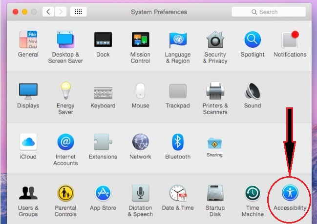 System Preference inside file menu option in Mac