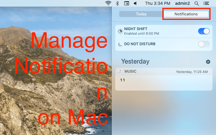 Manage Notification on Mac