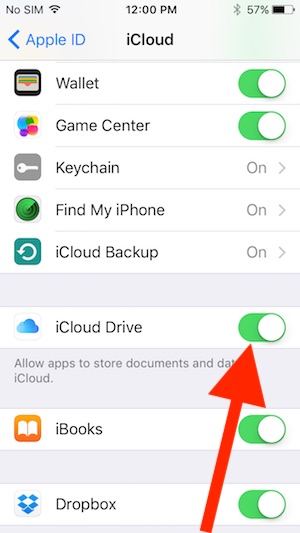 3 Enable iCloud Drive on iPhone