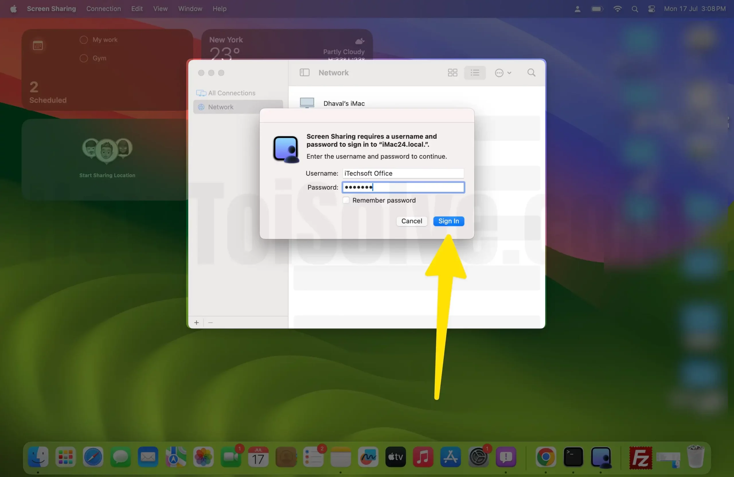 Access Screen Sharing Remotely on Mac