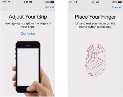 Adjust your Touch id finger on home button to scan and save