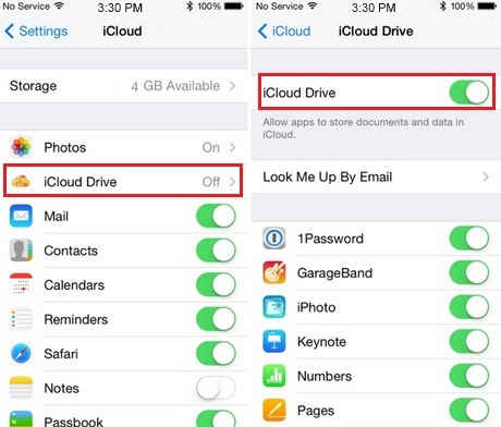 iCloud upgrade/ enable in iPhone