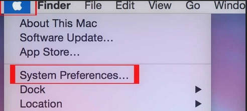 щелкните значок логотипа Apple, чтобы перейти к системным настройкам на Mac