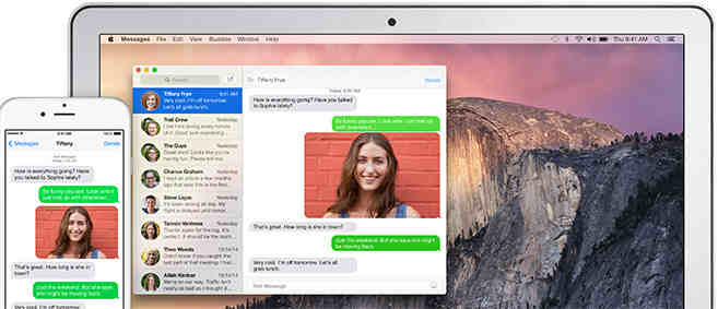 user can get and receive sms iPhone to Mac easily  
