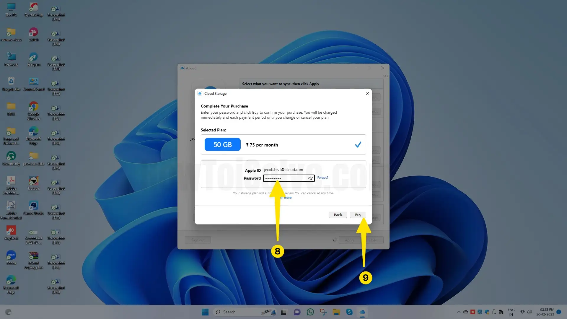 Enter password next buy on mac