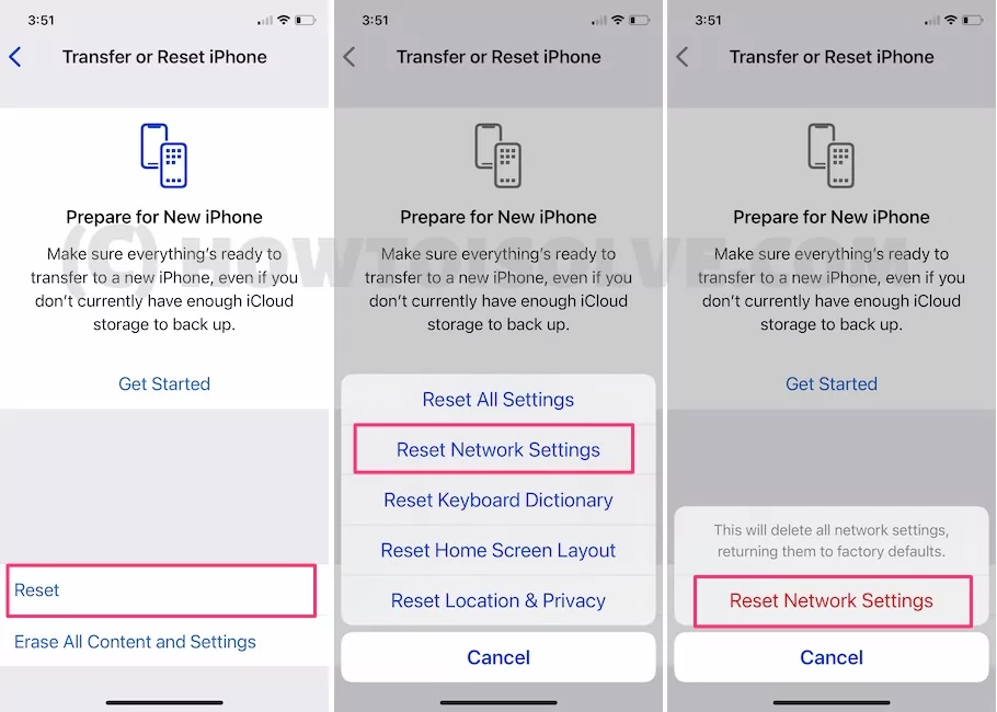 reset network settings in ios and ipados