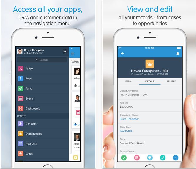 Salesforce CRM app for iPhone and iPad