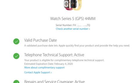 Check Warranty Status and Purchase Date online for new Device - Case 1