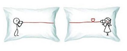 Pillow covers with love symbol for him