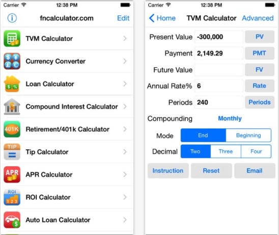 ios app financial calculator