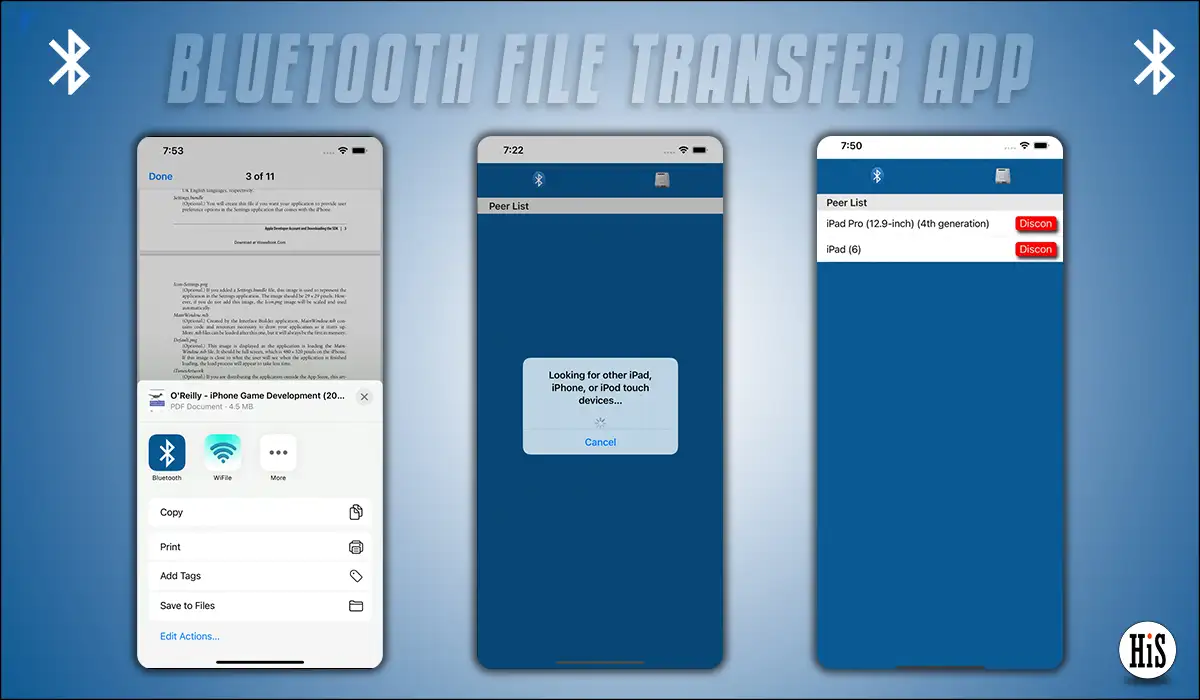 Bluetooth file transfer app for iOS