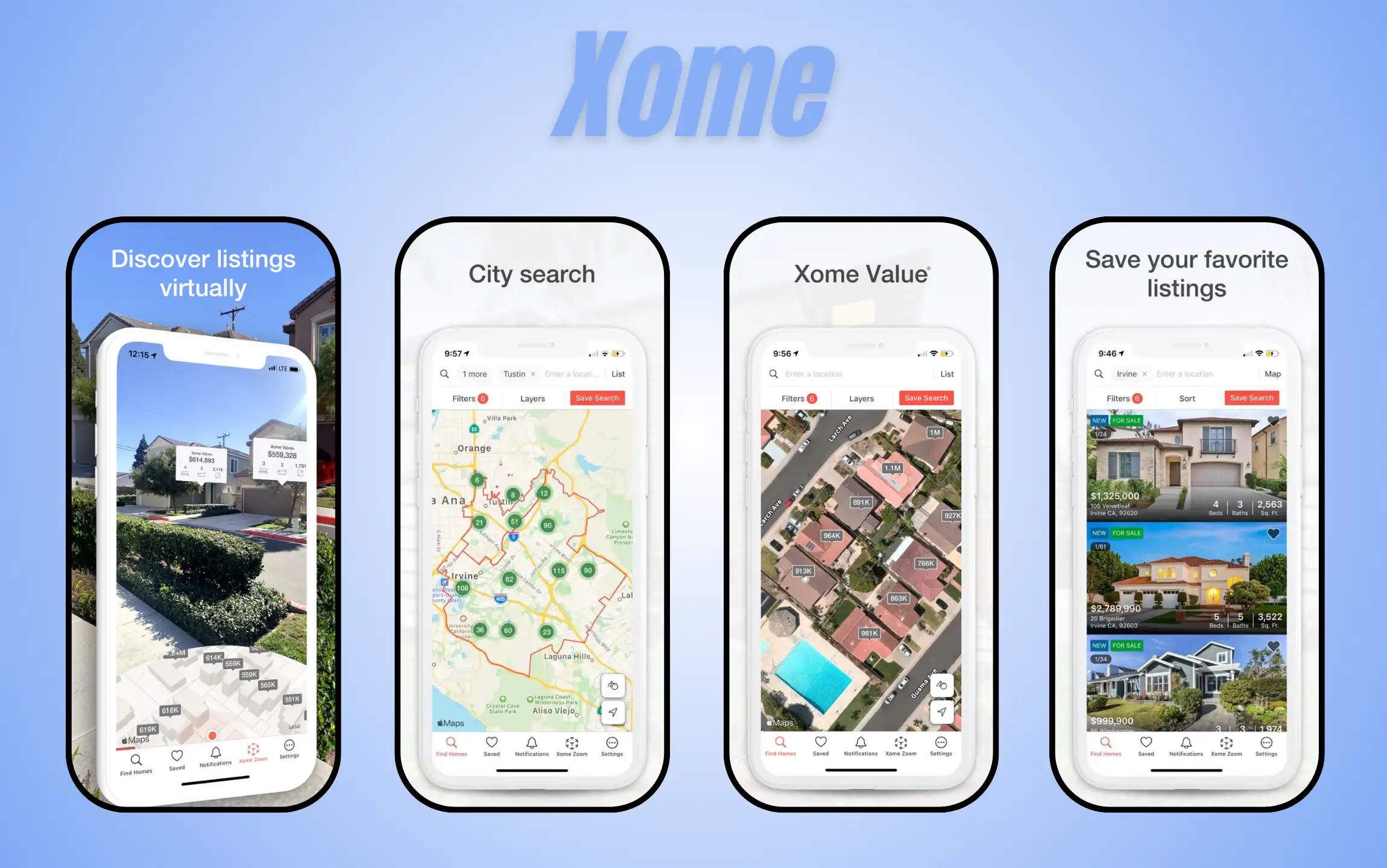 Xome Real Estate App for iPhone