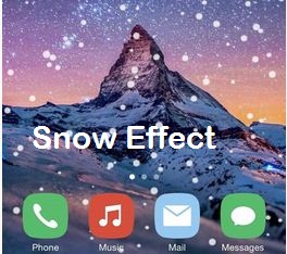 Snow fall effect on iPhone, iPad and iPod touch
