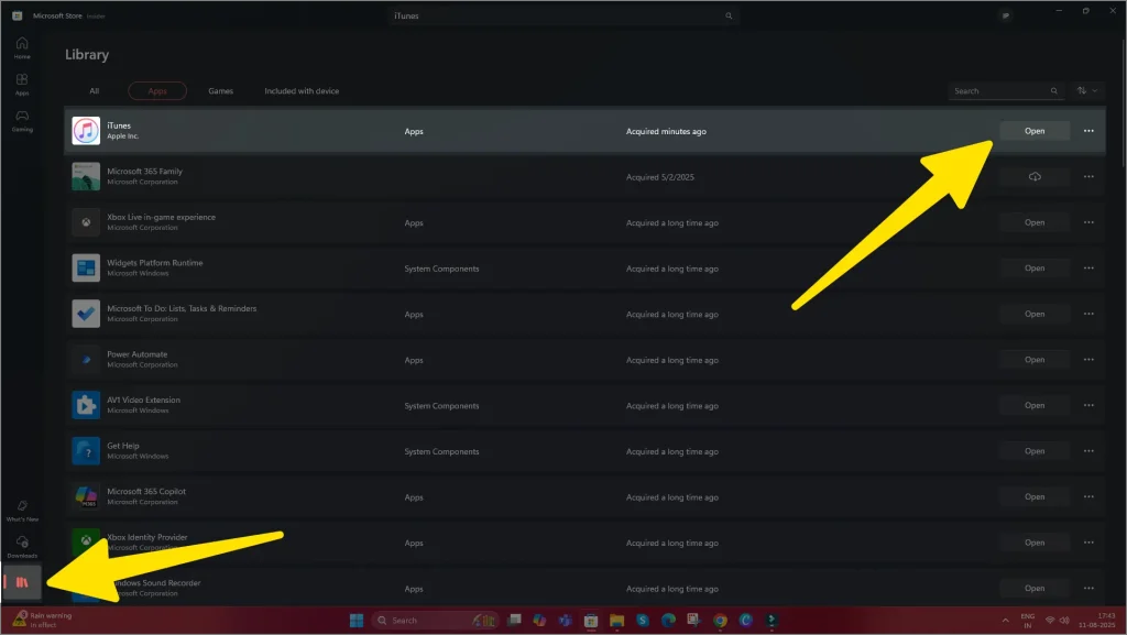 check app updates in microsoft store windows pc