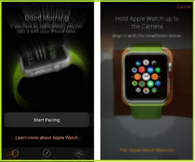 Сопряжение часов Apple Watch с iPhone