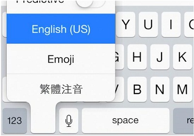 Change keyboard in iPhone running on IOS 8, iOS 7