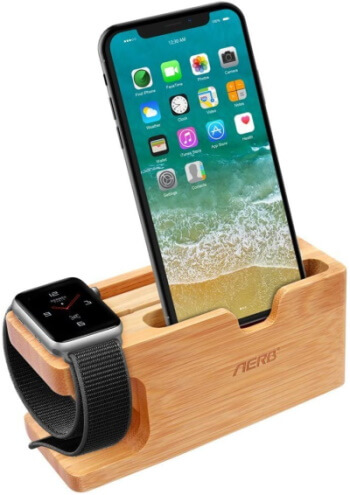 Aerb Wooden Stand for Watch and iPhone