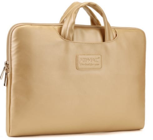 Golden color leather case for MacBook 12 inch