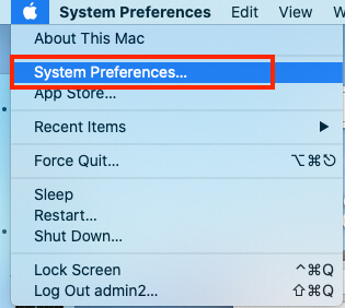 System Preferences on Mac
