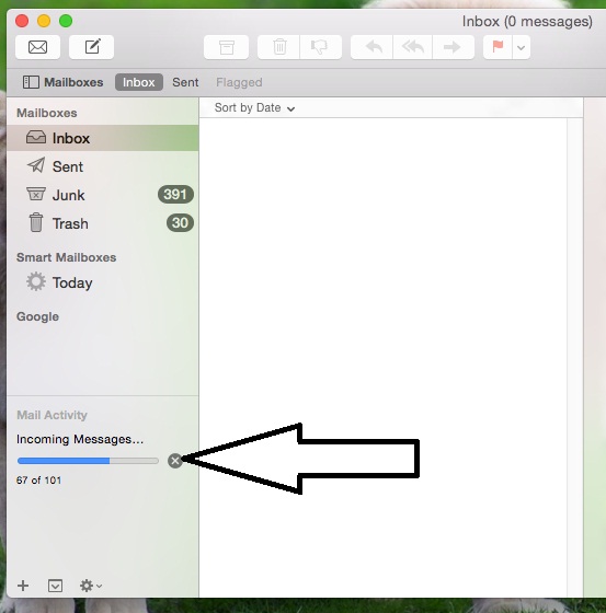 Sync process on Mail coming from server to Mac
