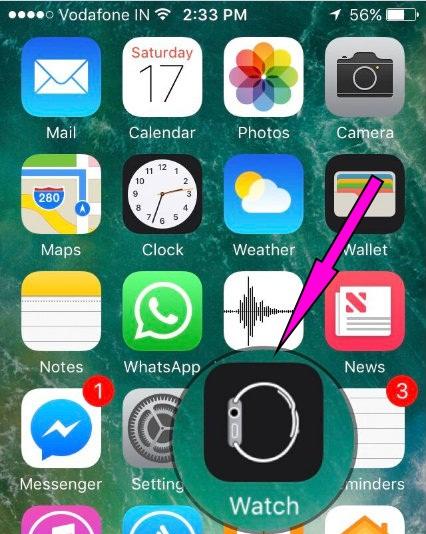 Apple Watch App icon on iPhone home screen