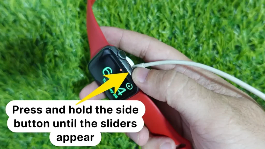 Press and Hold Side button apple watch