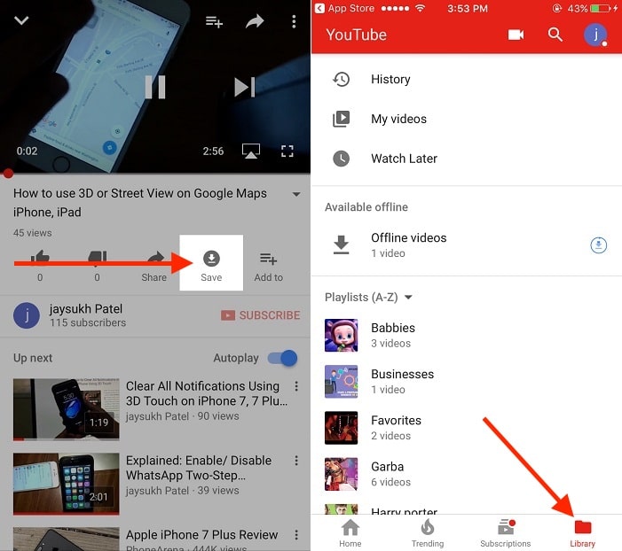 Save any YouTube video offline on iPhone & iPad for offline play