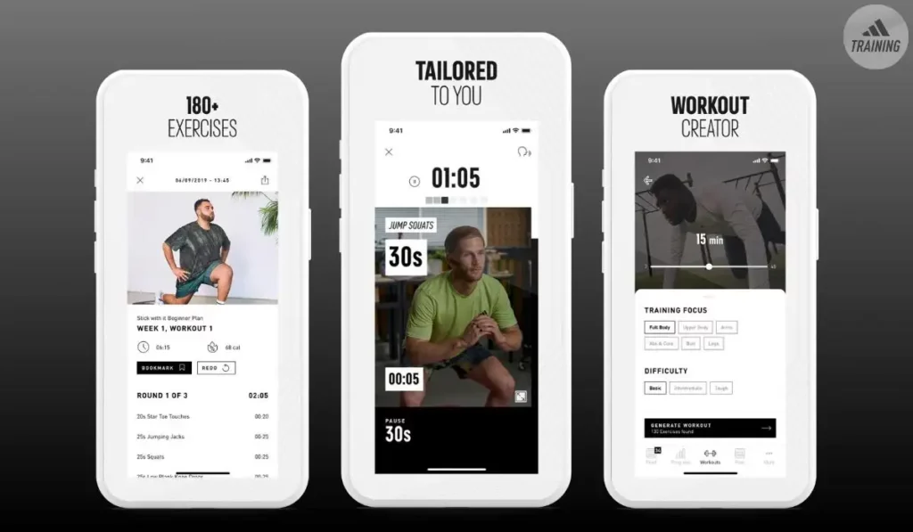 Adidas Training by Runtastic Workout App for iPhone