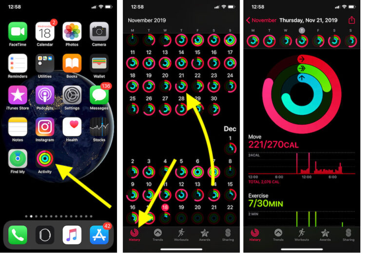 How to Check Apple Watch Activity/Workout App History on iPhone
