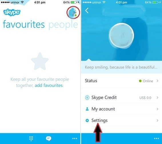 6 Steps on how toadd friends automatically in Skype on iPhone