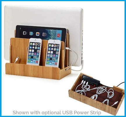 Wooden Stand with USB Multiport dock