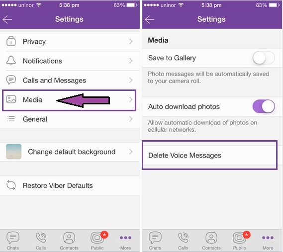 How to delete voice message in Viber iPhone app - iOS
