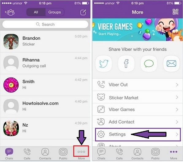 latest Viber app from your iPhone Home screen on iPhone 6, 6 Plus