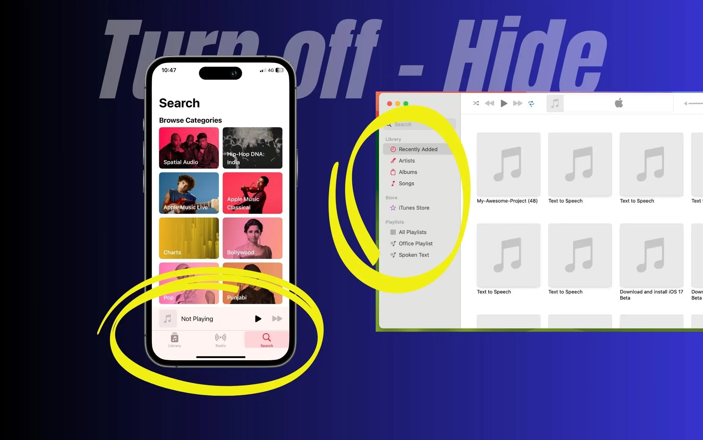 Turn Off & Hide Apple Music on iPhone, iPad and Mac