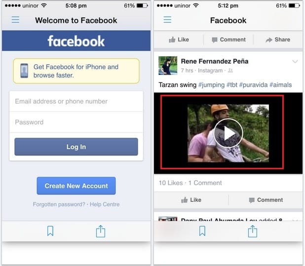 facebook download video iphone