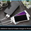 Amazing 20000mAh External Portable Charger for iPhone, iPad Air 2 and iPad Mini, iPod Touch 6th generation